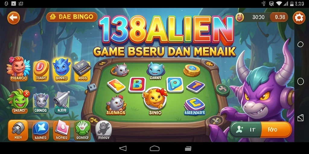Tampilan gameplay 138ALIEN dengan desain Bingo yang menarik.