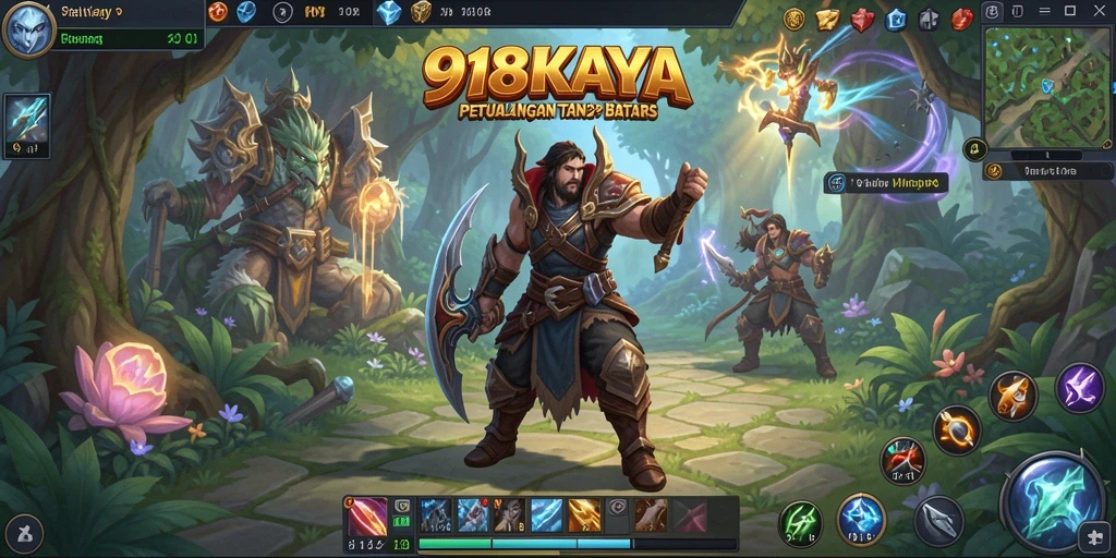 Tangkapan layar menampilkan petualangan seru dalam dunia MMORPG 918KAYA.