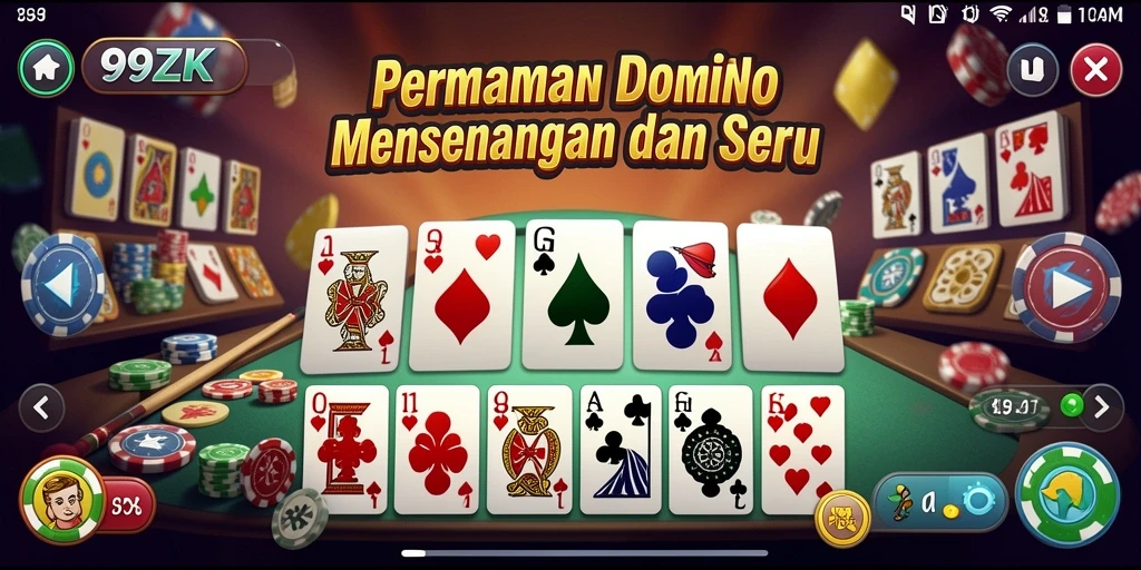 Screenshot gameplay 99ZK menampilkan pertempuran seru antar pemain domino.