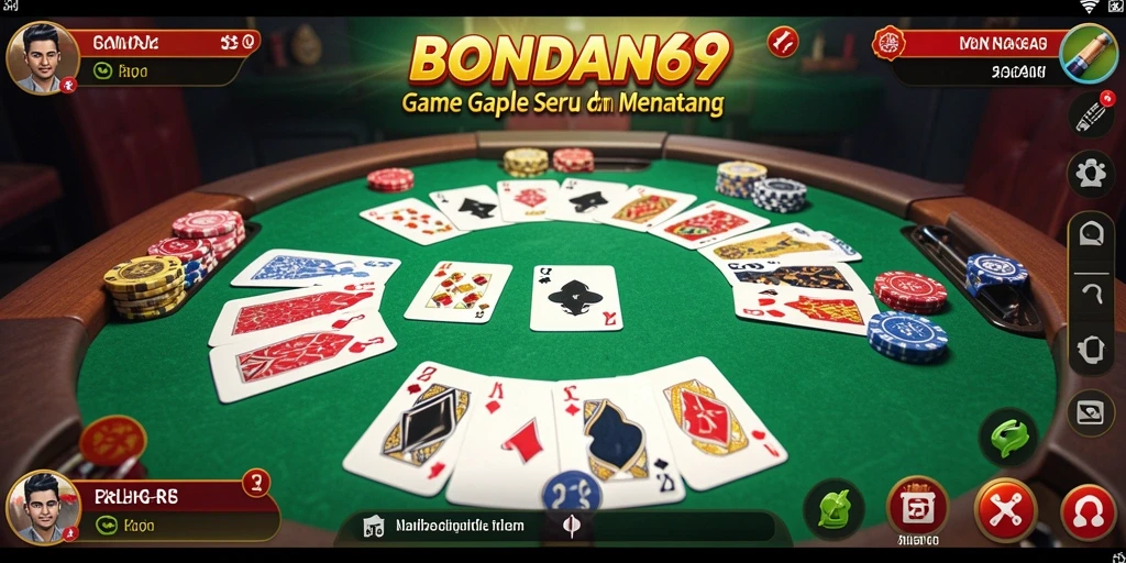 Tampilan seru dari permainan Gaple di BONDAN69.