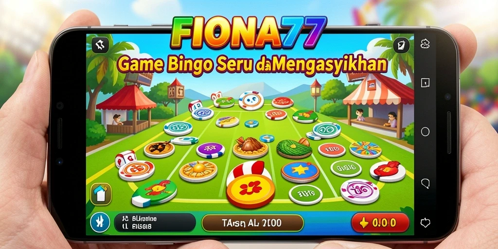 Screenshot gameplay FIONA77 menampilkan suasana permainan Bingo yang penuh warna.