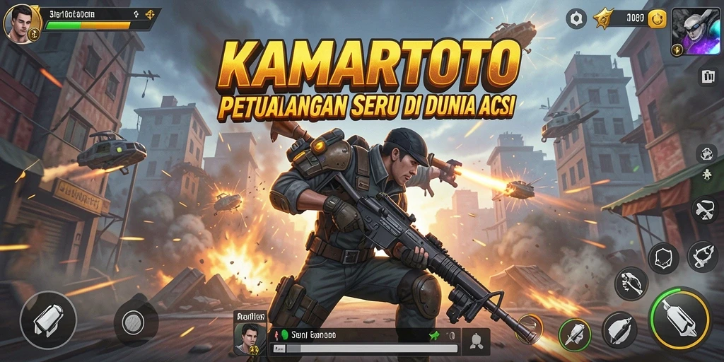 Tangkapan layar KAMARTOTO menunjukkan aksi intens dalam pertempuran.