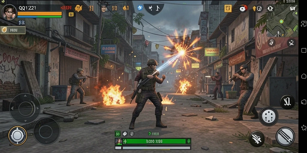 Tangkapan layar menampilkan gameplay QQ1221 yang imersif dan interaktif.