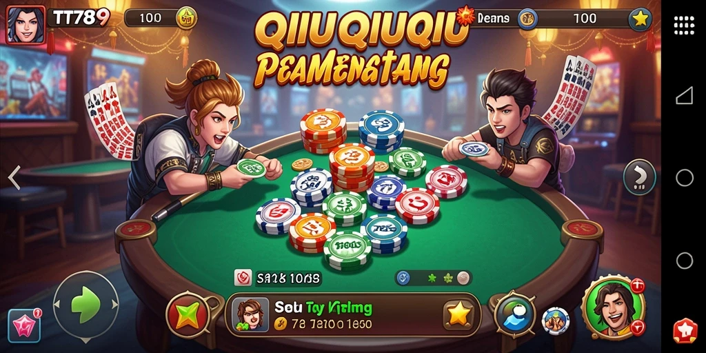 Tampilan menarik dari gameplay QiuQiu TT789 yang penuh strategi.