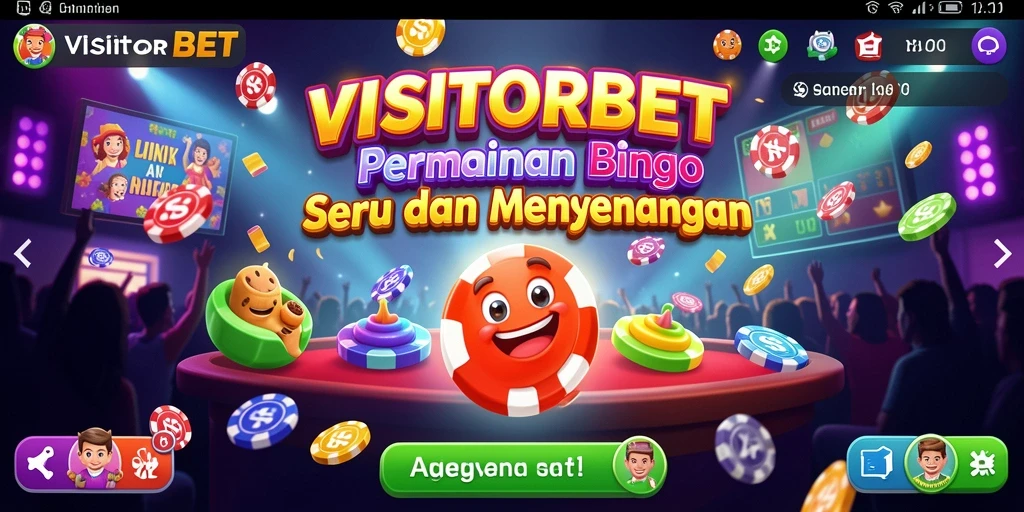Tampilan gameplay Bingo yang seru di VISITORBET.