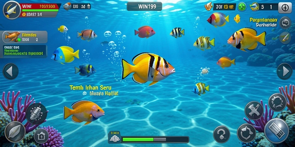 Tangkapan layar utama WIN199 menampilkan aksi seru dalam permainan Tembak Ikan.